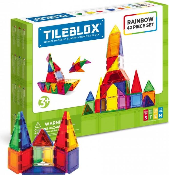 Actual product image Maki Tileblox - Rainbow 42 pcs set (912-1030004)