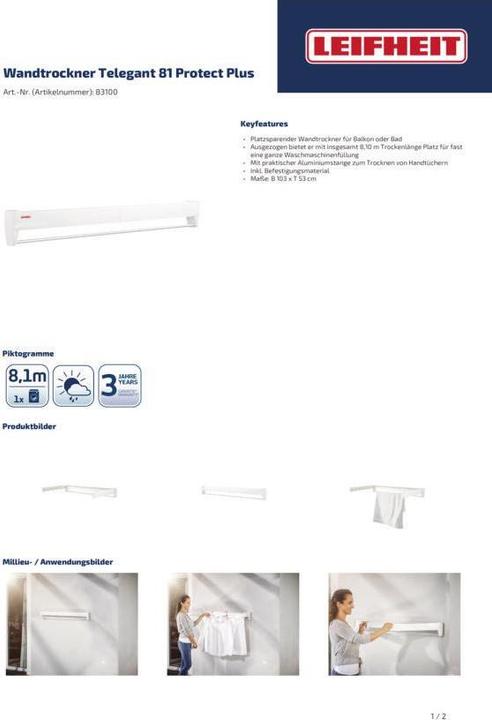 Image du produit Leifheit Telegant 81 (8.10 m)