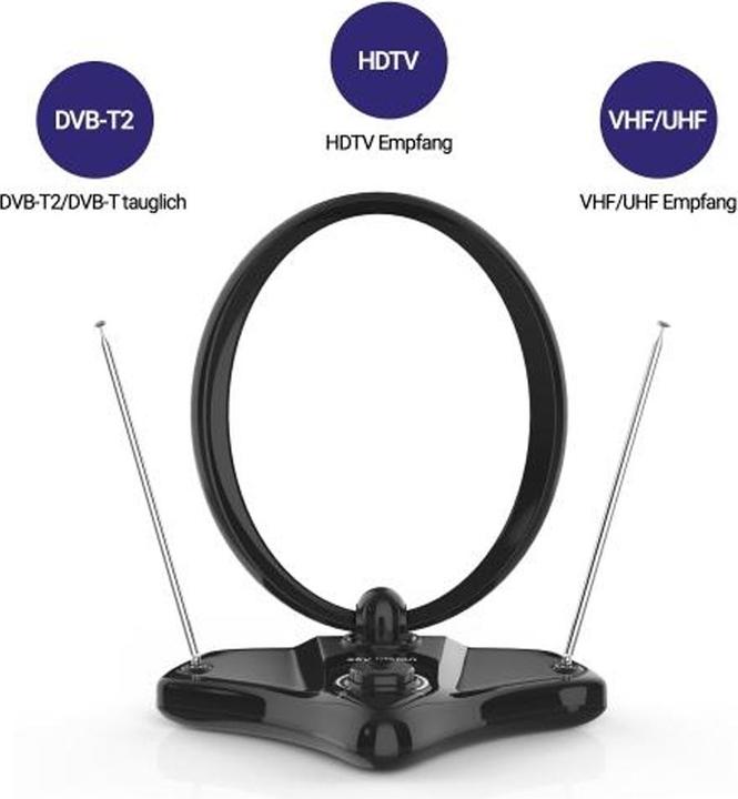 Produktbild Vantage DVB-T2 Zimmerantenne mit Verstärkung (Zimmerantenne, DVB-T / -T2)