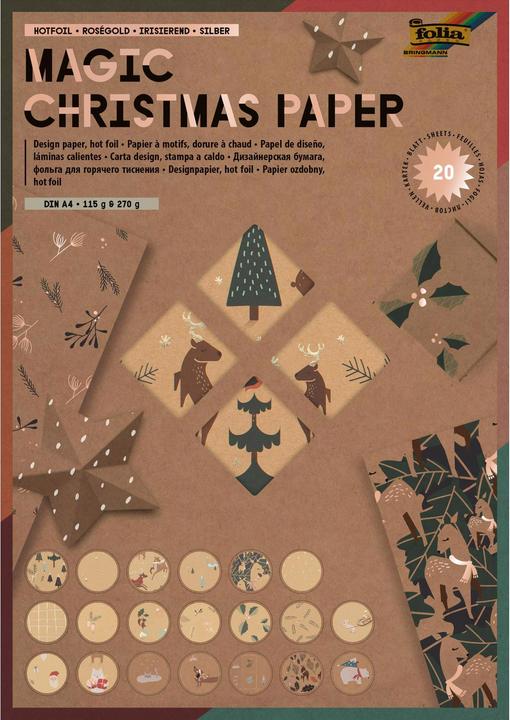 Actual product image Folia Design paper Magic Christmas A4, 115/270 g/m², 20 sheets (270 g/m², 1 x)