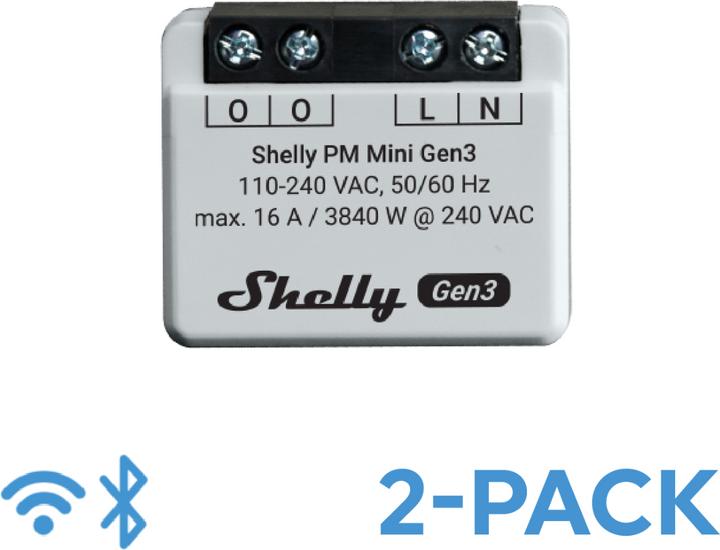 Actual product image Shelly PM Mini Gen3 x2