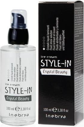 Inebrya Style-In Crystal Beauty Fluid Shine Splution - Smoothing Fluid For Dyed Hair (Haarwachs, 100 ml)