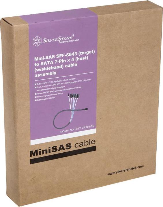 Produktbild Silverstone SST-CPS05-RE, SAS-HD Kabel, 12 Gb/s