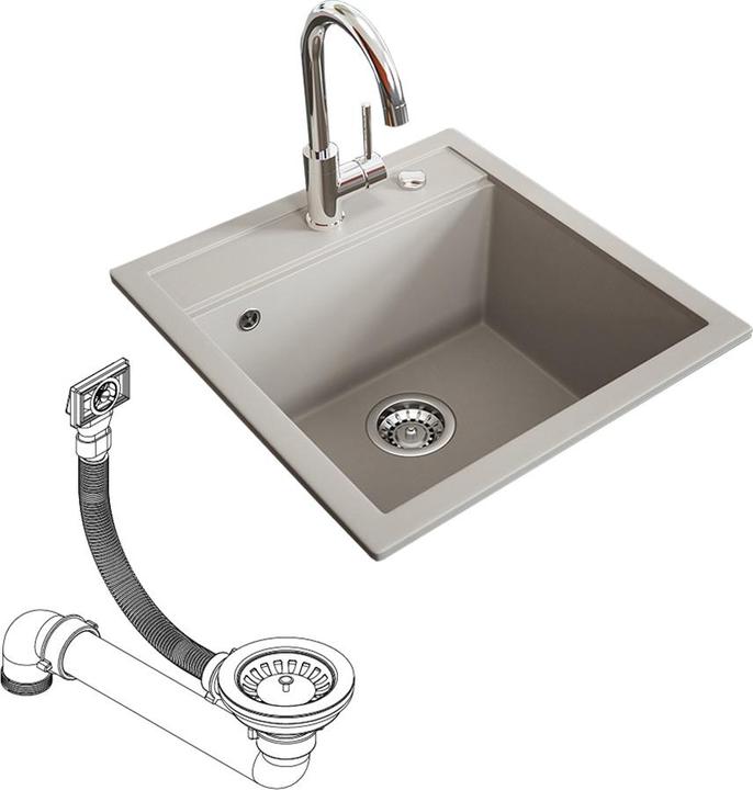 Actual product image Bergström Tesa (Fitted sink, 49 cm, 50 cm)