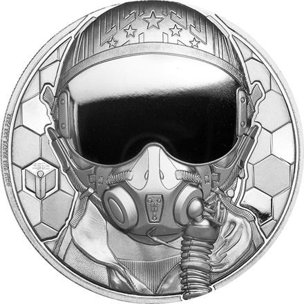 Actual product image CIT Coin Invest Platinum Real Heroes - Fighter Pilot 1 oz (999.50, 2020)