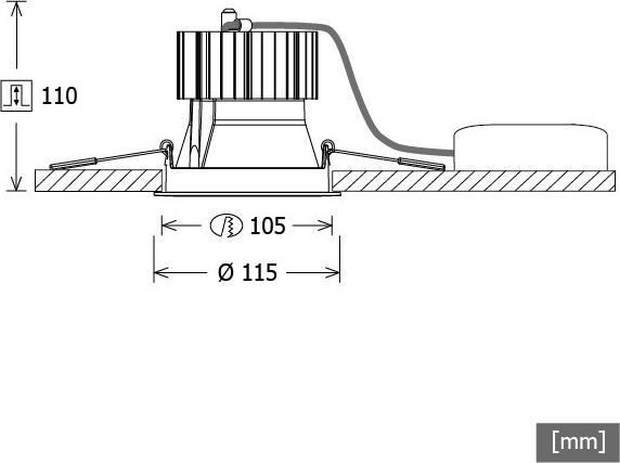 Image du produit LTS Licht&Leuchten Spot encastré à LED FLIR 200 ws #641770 (3030 lm)
