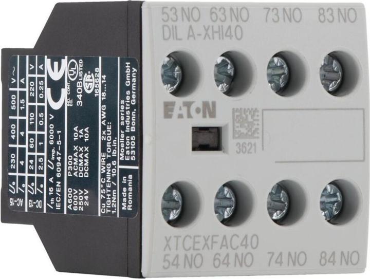 Actual product image Eaton Auxiliary contact block 4 NO contacts