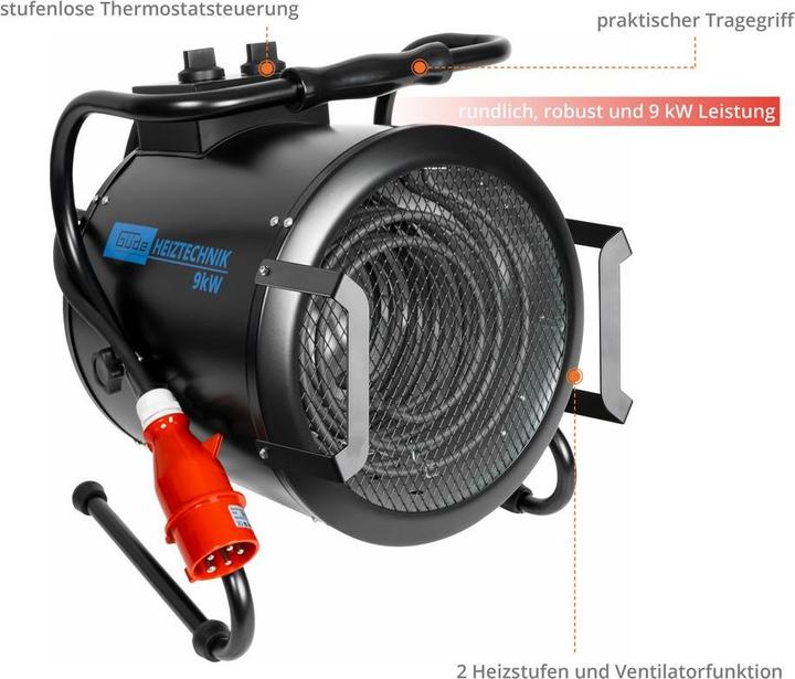 Produktbild Güde Elektroheizer GH9E 400V / 9 kW (9000 W)