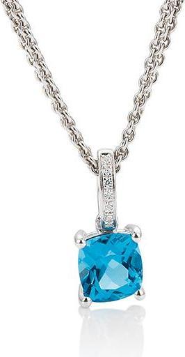 Breuning ANHÄNGER - ED.TOP.DUNKEL (SWISS BLUE)/Brill. 0,035 Ct. H/si (585, - Gold)