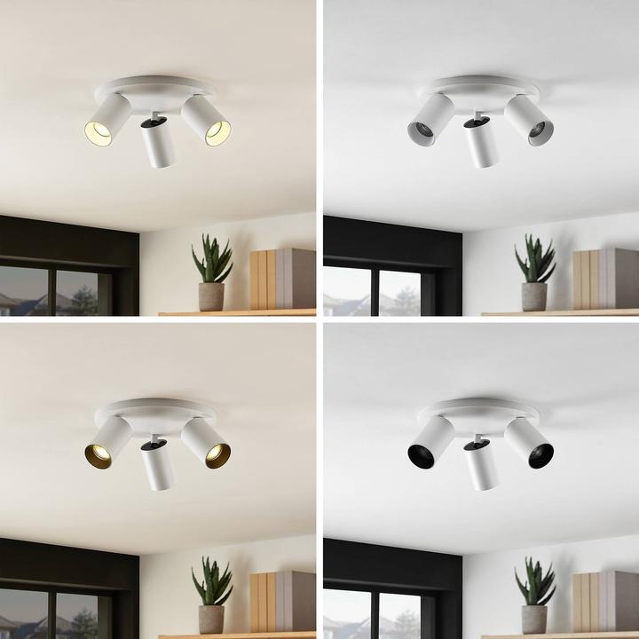 Image du produit Arcchio Brinja spot de plafond, rond, 3-fl., blanc (GU10)