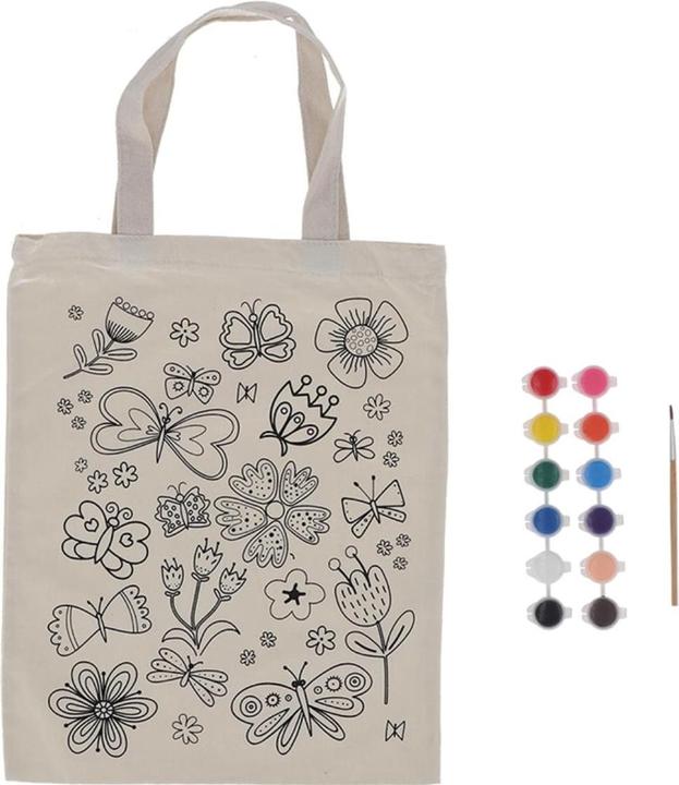 Esschert Design Ausmaltasche "Blumen"