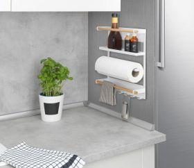 Produktbild Wenko Magnetisches Kchenregal Magna wei/Bambus