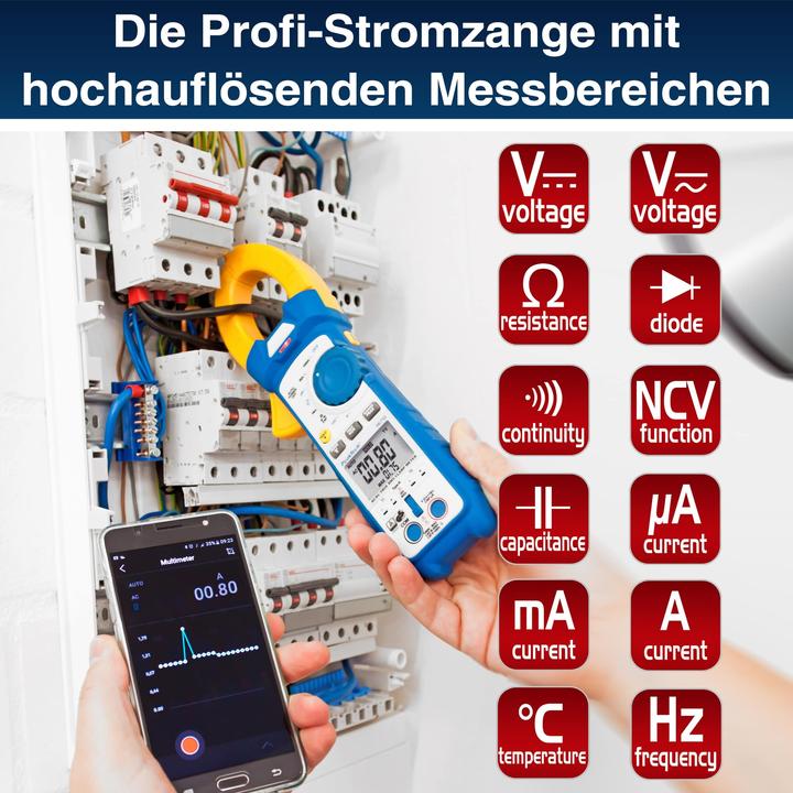 Actual product image Peaktech P 1670 Current clamp meter (CAT II 1000V, CAT III 600V)