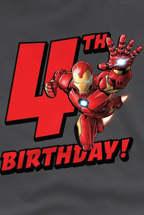 Produktbild Iron Man TShirt 4. Geburtstag (140)