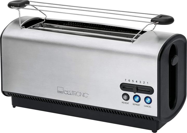 Actual product image Clatronic TA long slot toaster inox