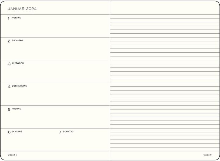 Produktbild Leuchtturm1917 LEUCHTTUR Agenda Pocket 2025 44370497 1W/1S schwarz HC A6 (A6, Deutsch)