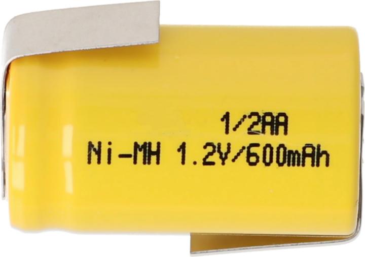 Immagine prodotto AccuCell Akku 1/2AA mit Lötfahnen Z-Form (1 pz., 600 mAh, Batteria + Caricabatterie)