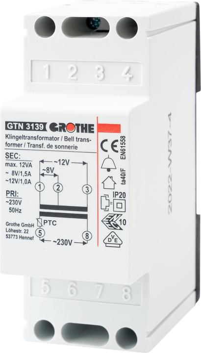 Grothe Bell transformer 8 V/AC