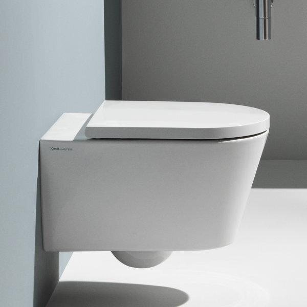 Actual product image Laufen Kartell wall-mounted toilet, low flush, with Silent Flush rimless, 545x370x355mm