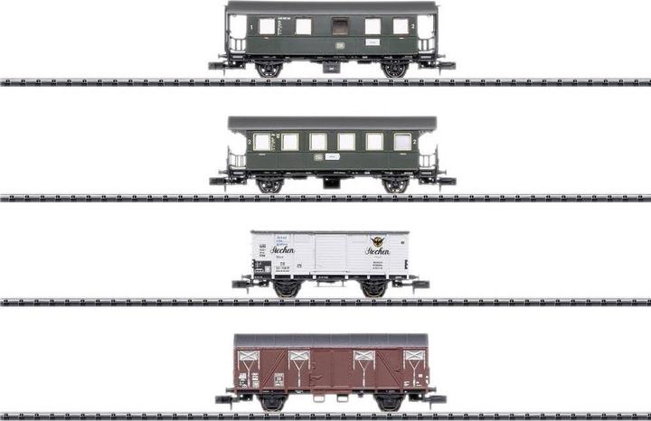 Actual product image MiniTrix 15002 N 4er-Set Güterwagen GmP der DB, MHI (Track N)