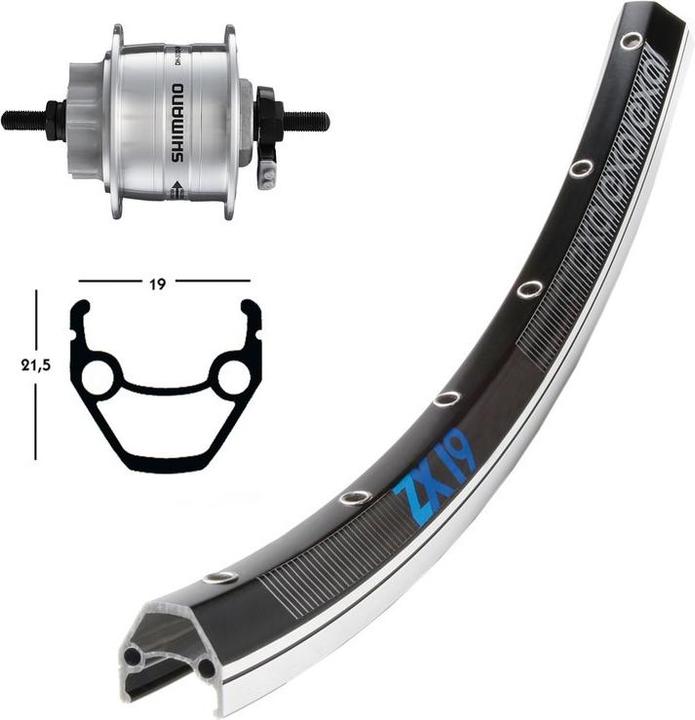 Produktbild Exal ZX 19 V-Rad 28 x 1.75, Shimano DH3D30 (Vorderrad, 28")