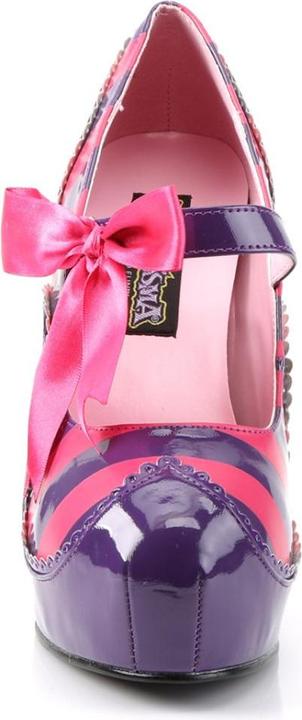 Produktbild Pleaser Plateau Schuhe mit Schleifen pink-lila (12)