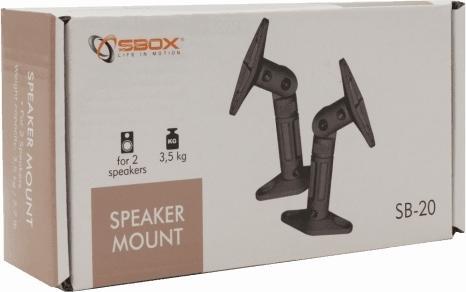 Actual product image Sbox SB-20 (1 pair, Wall installation, Tiltable, Rotatable, Height-adjustable)