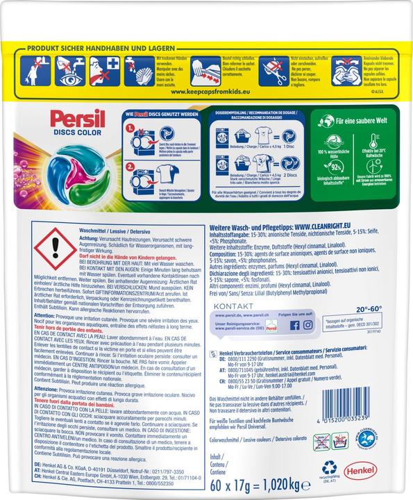 Produktbild Persil Kapseln Color Discs (60 Waschgänge, Waschpods)