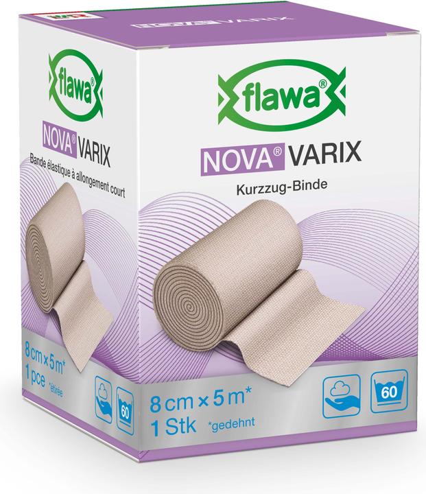 Produktbild Flawa Nova Varix Kurzzugbinde hautfarbig 8 cm x 5 m