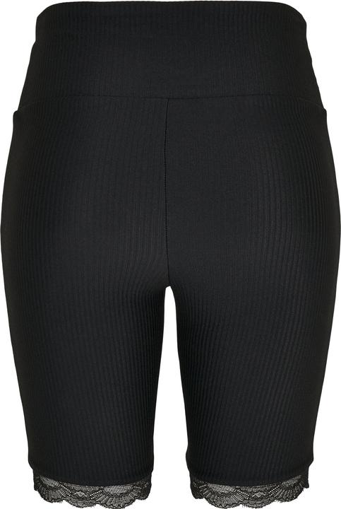 Image du produit Urban Classics Ladies High Waist Rib Lace Hem Cycle Shorts (M)