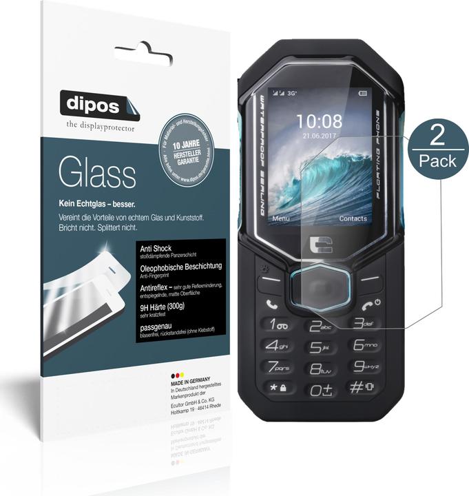 Actual product image Dipos Screen Protector Anti-Shock (2 Piece, Crosscall Shark-X3)