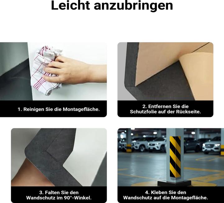 Actual product image Wiltec Garage wall protection Self-adhesive door edge protection Parking aid car garage