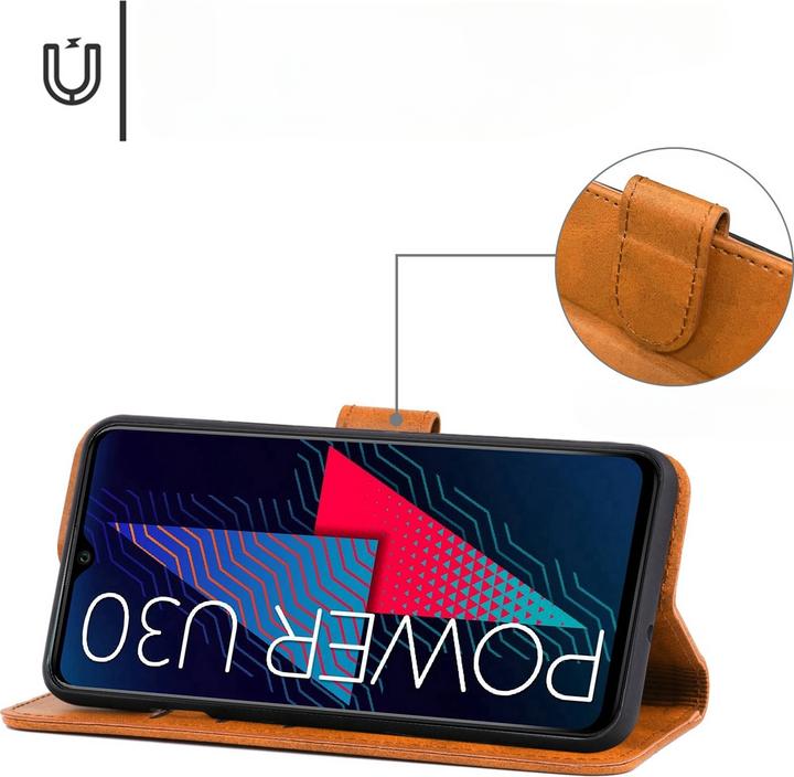 Actual product image Cover-Discount Wiko Power U30 - Leather case cover (Wiko Power U20)