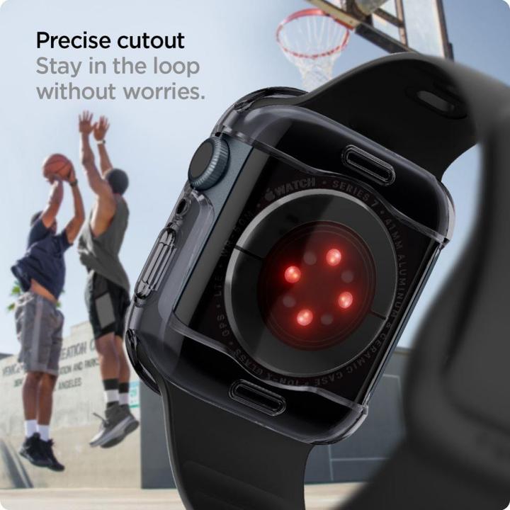Produktbild Spigen Ultra Hybrid-Gehäuse für Apple Watch 7 / 8 / 9 (41 mm) – transparentes Grau