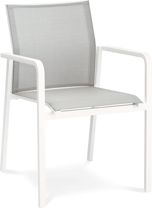 Best Stapelsessel Rhodos weiss/grau