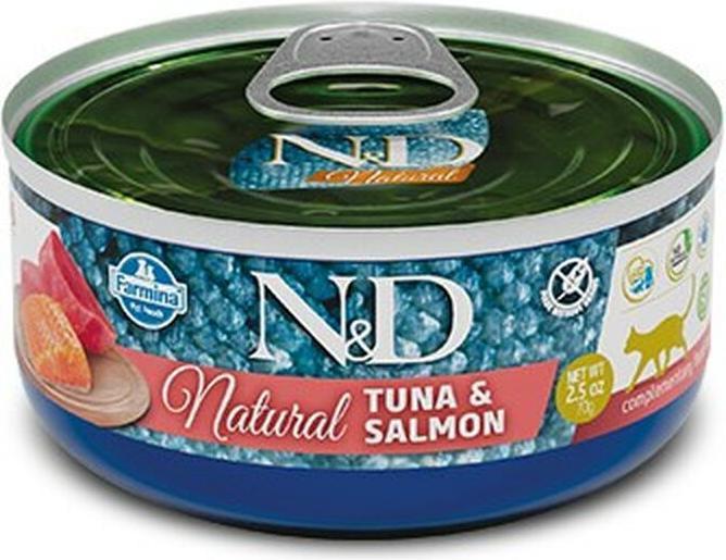 Produktbild Farmina N&D Cat Natural Thunfisch & Lachs - Nassfutter für Katzen - 140 g (Adult, 1 Stk., 140 g)