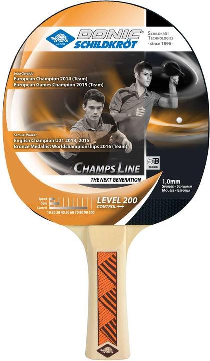 Donic Schildkröt Mazza da ping pong SCHILDKRÖT "Champs Line 200 FSC", serie per principianti, 5 pieghe in...