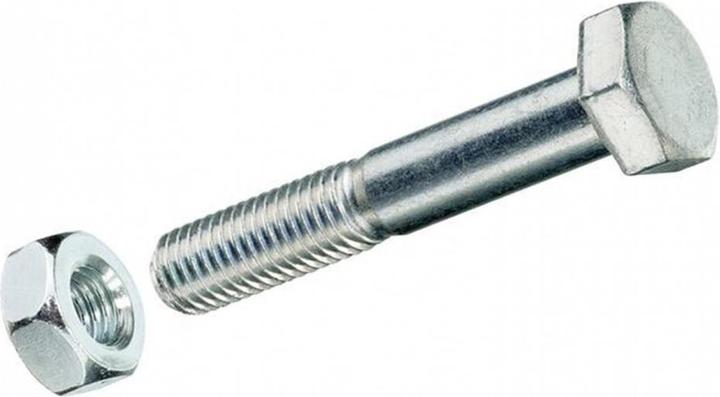 Produktbild FTM Sechskantschrauben M 6 x 50 mm mit Muttern Stahl, 6 Stück (6 Schrauben pro Stück)