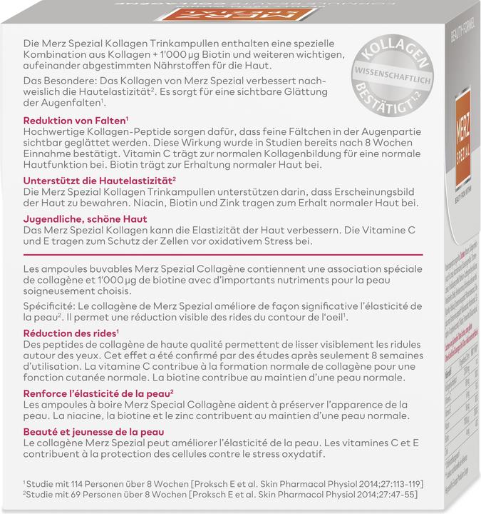 Nutritional values and ingredients Merz Spezial Collagen (1 Piece, Ampoule, 563 g)