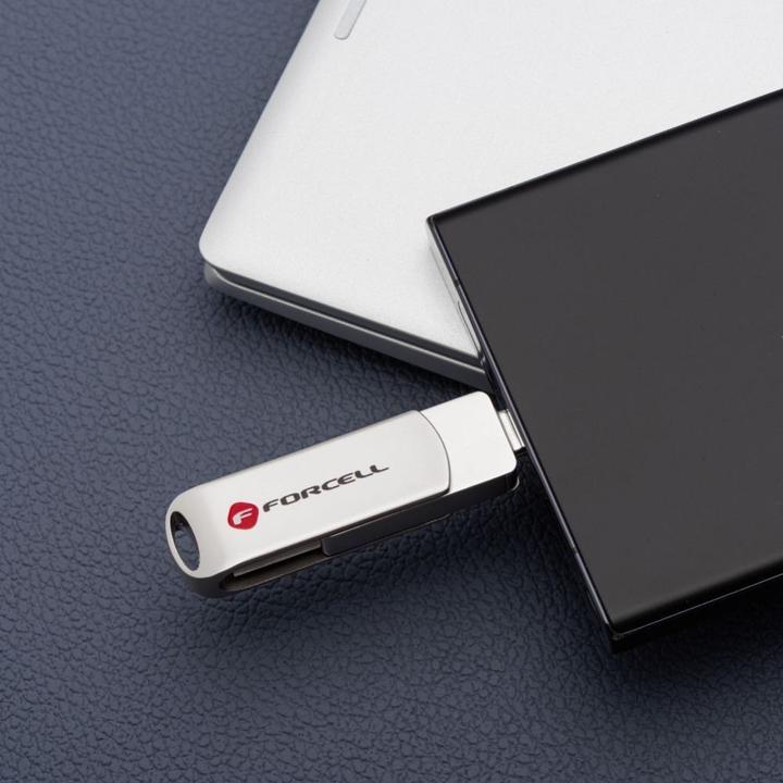 Produktbild Forcell Memory cards F-DATA pendrive Metal 32GB USB3.2 Gen 1 (USB A) silver (32 GB, USB-A)