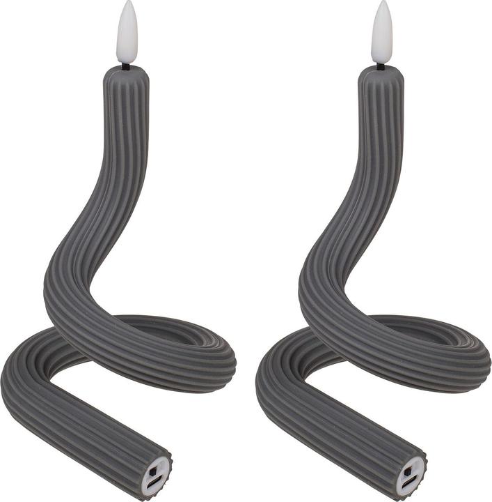 Out of the blue Bougie LED flexible avec effet scintillant, lot de 2 (2 x)