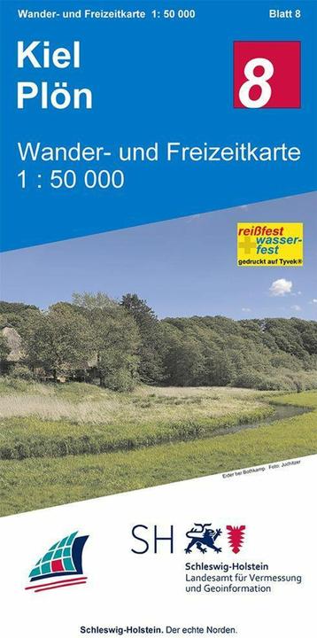 Hiking and leisure map Kiel, Plön