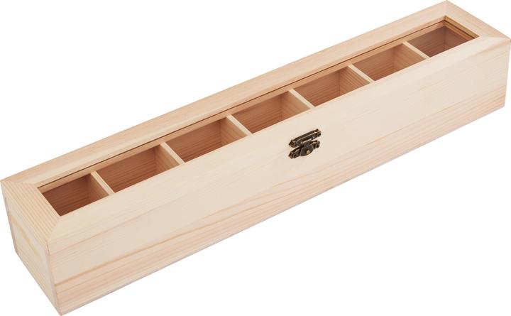 Image du produit VBS Boîte de tri à 7 compartiments avec fenêtre, en bois de pin (1.90 l)