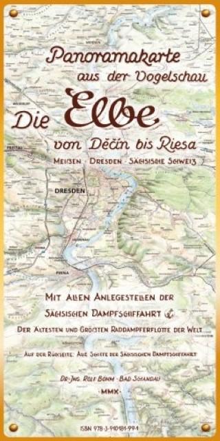 Produktbild DieElbe.PanoramakarteausderVogelschau