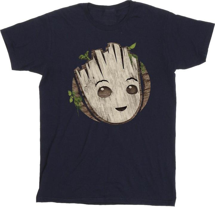 I Am Groot Wooden Head TShirt Mädchen