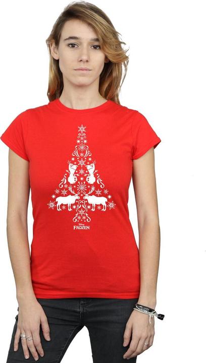Immagine prodotto Disney Frozen Christmas Tree Maglietta Donna (L)