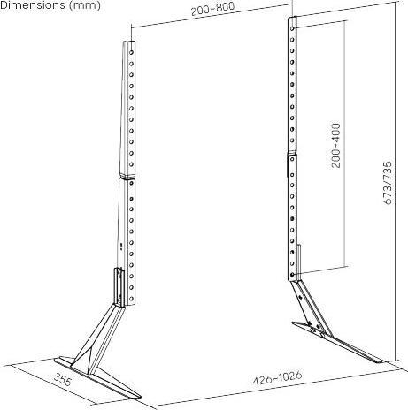 Nutritional values and ingredients Vivolink Table top TV stand 23" - 75 (75")