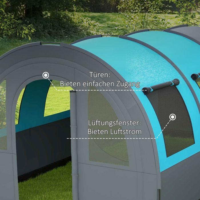 Immagine prodotto Swisshandel24 Tunnelzelt Campingzelt für 6 Personen, 2 Räume, 3000mm Wassersäule (Tenda a tunnel, 6 persone)