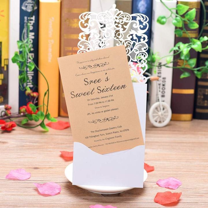 Actual product image Eleva Lasergeschnittene Hochzeitseinladungs-Kits (50 pcs.)