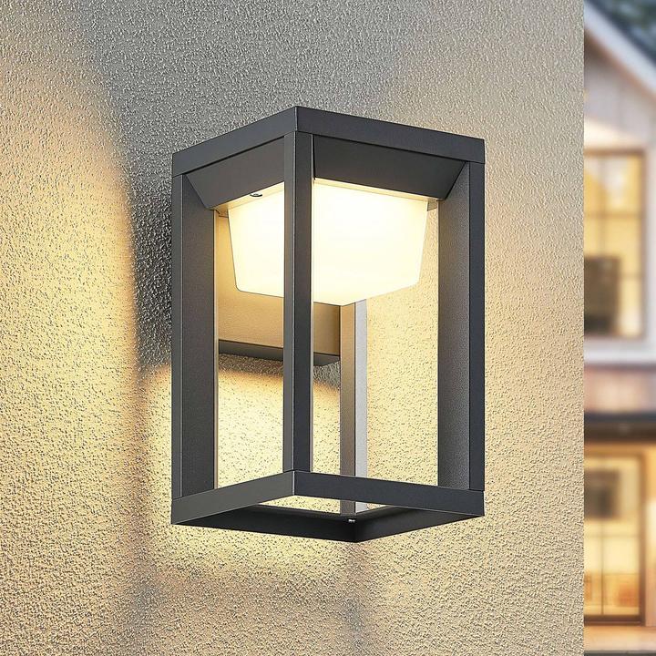 Produktbild Prios Gamion LED-Aussenwandlampe aus Aluminium (425 lm, IP54)